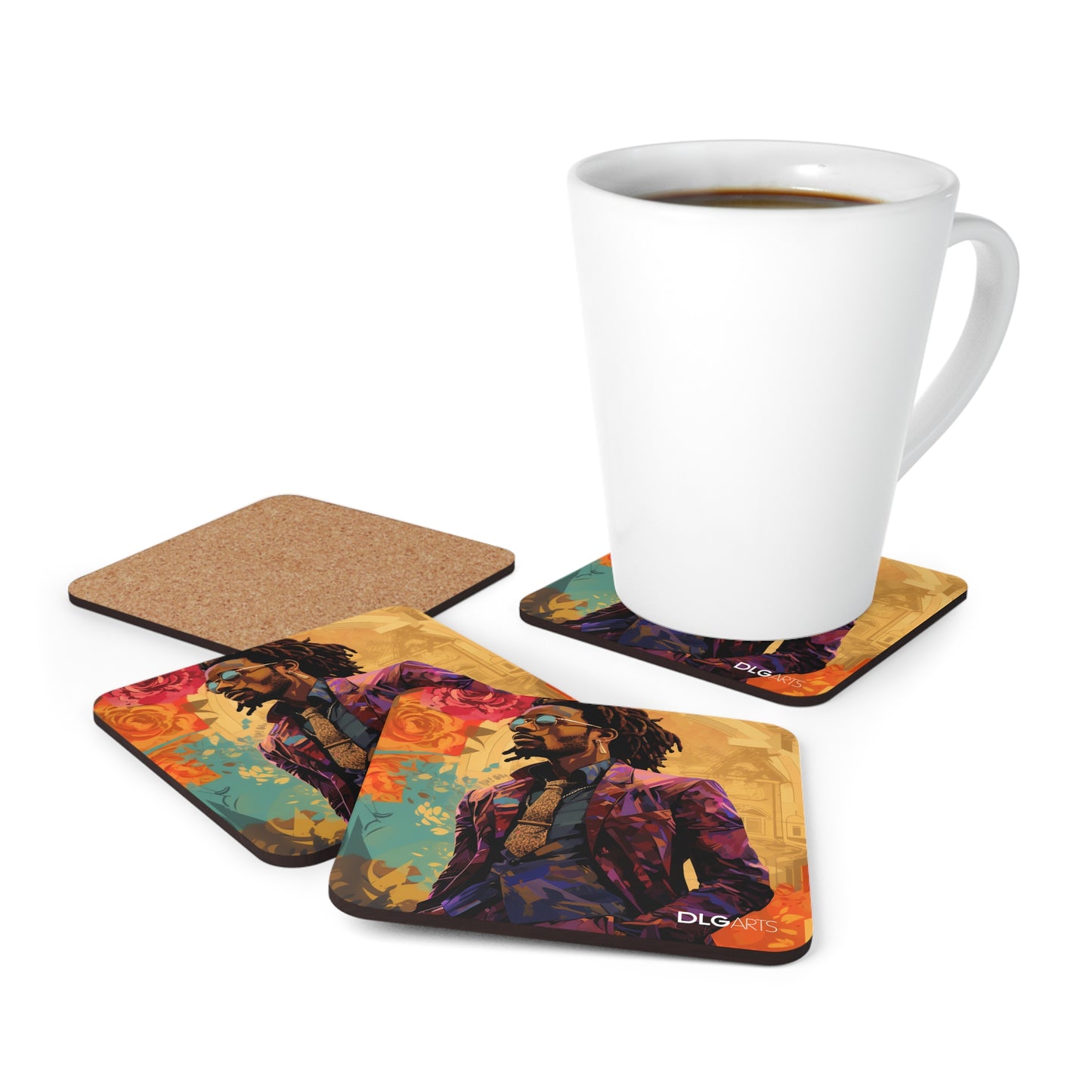 Tariro -Black Nouveau Series Coaster Set