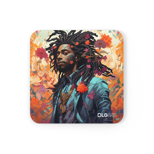 Tariq -Black Nouveau Series Coaster Set