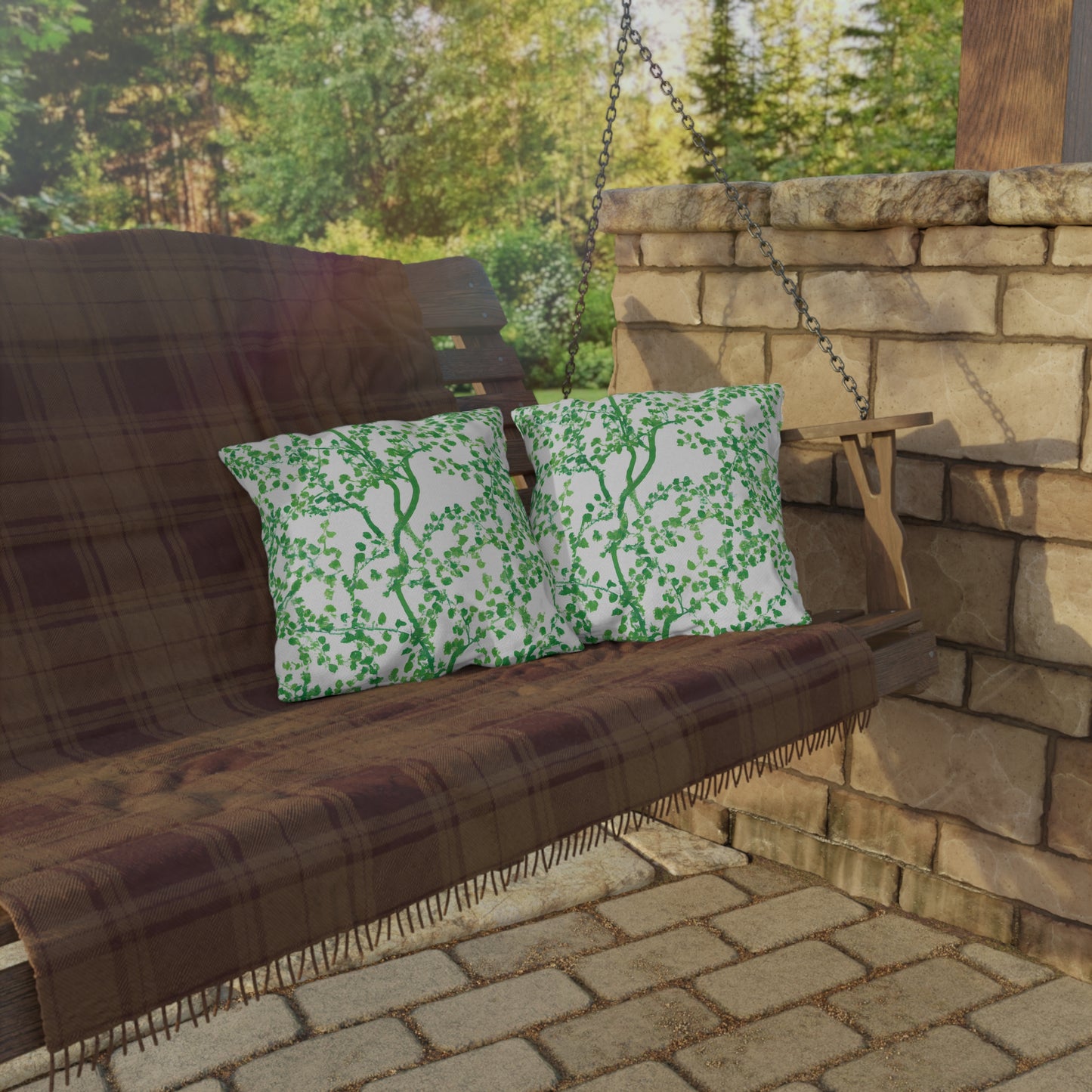 Rainbow Blossom -Outdoor Pillow