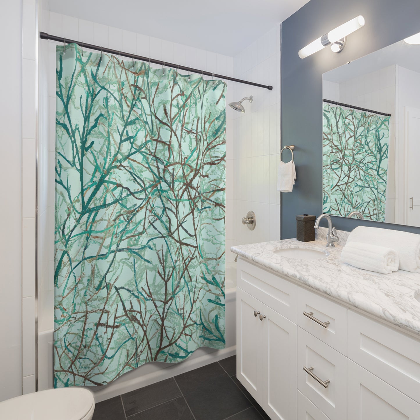 Aurora Bloom -Shower Curtain