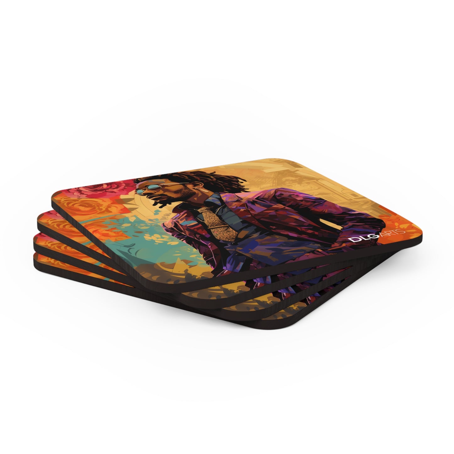 Tariro -Black Nouveau Series Coaster Set