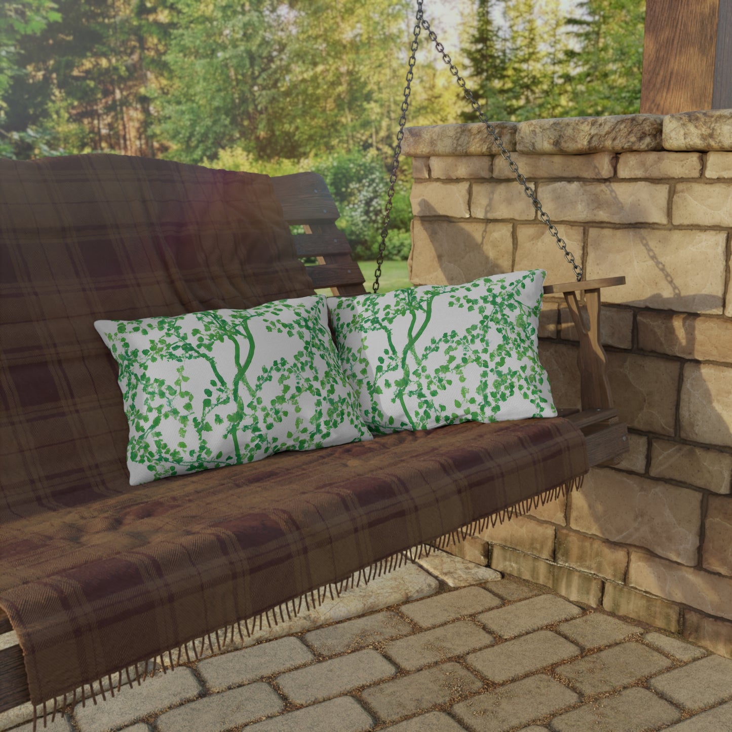 Rainbow Blossom -Outdoor Pillow