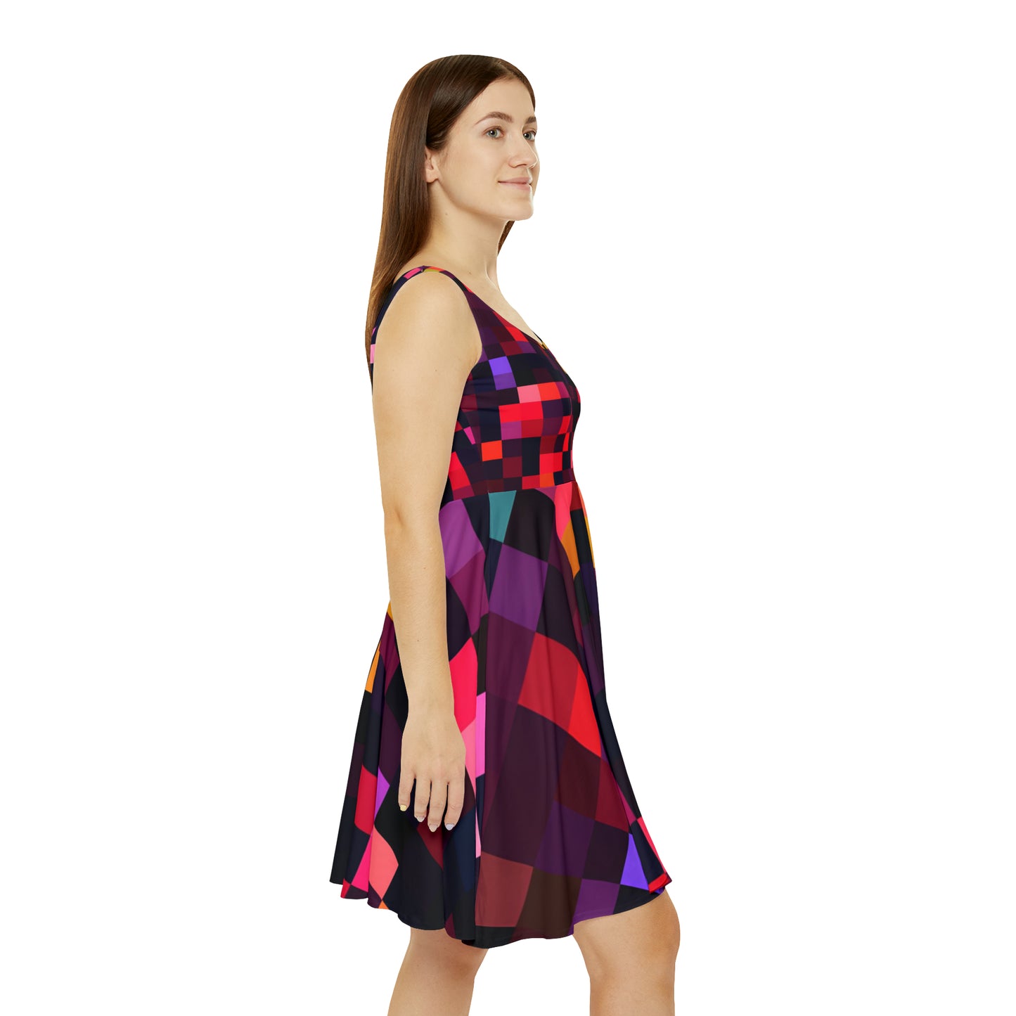 Pixel Poppin Skater Dress
