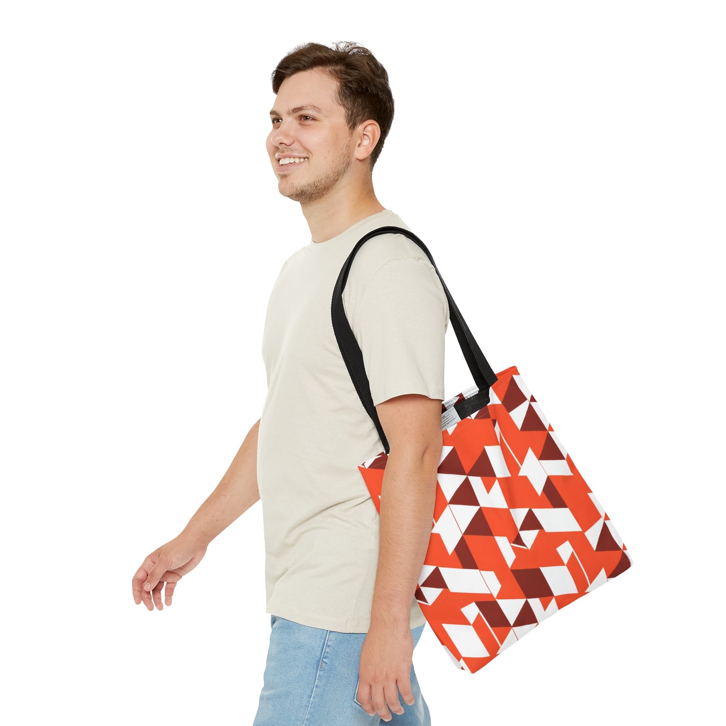 Geometric Orange -Tote Bag