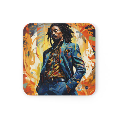 Rashidi -Black Nouveau Coaster Set