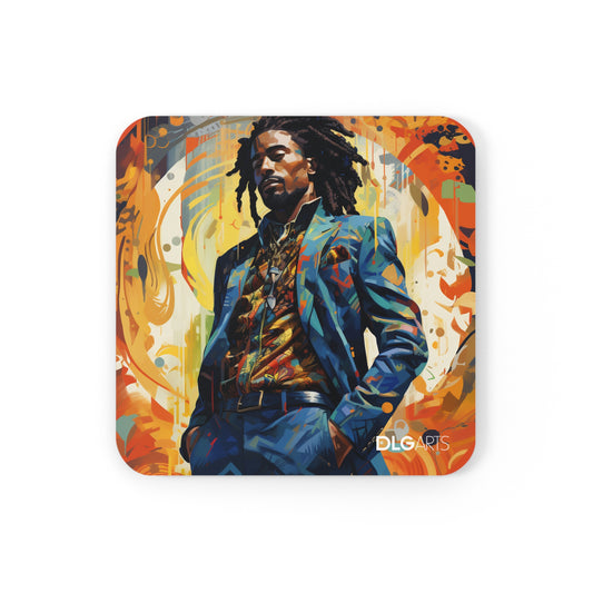 Rashidi -Black Nouveau Coaster Set