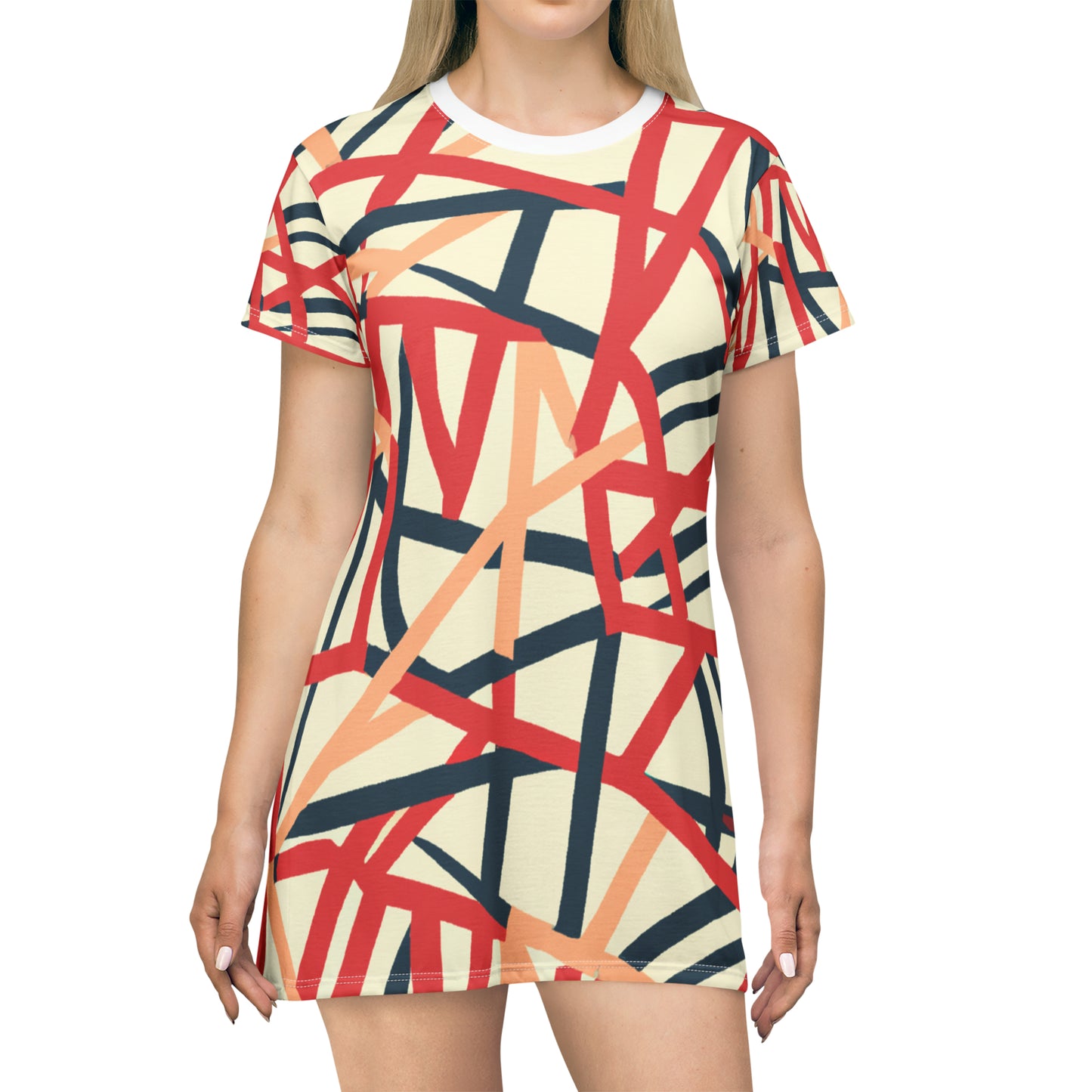 Fun Lines T-Shirt Dress