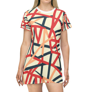 Fun Lines T-Shirt Dress