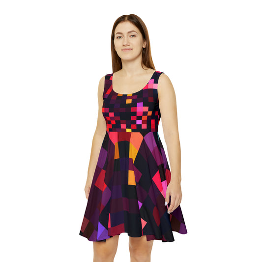 Pixel Poppin Skater Dress