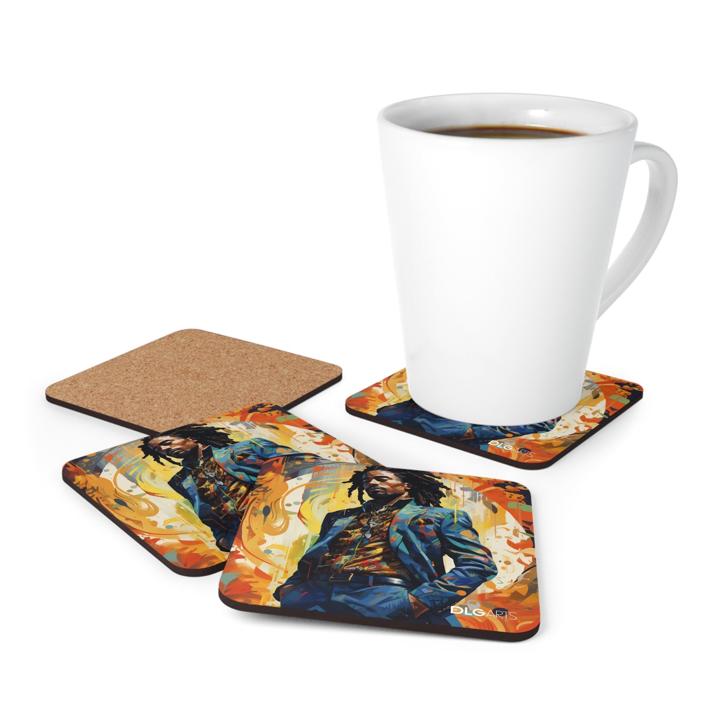 Rashidi -Black Nouveau Coaster Set