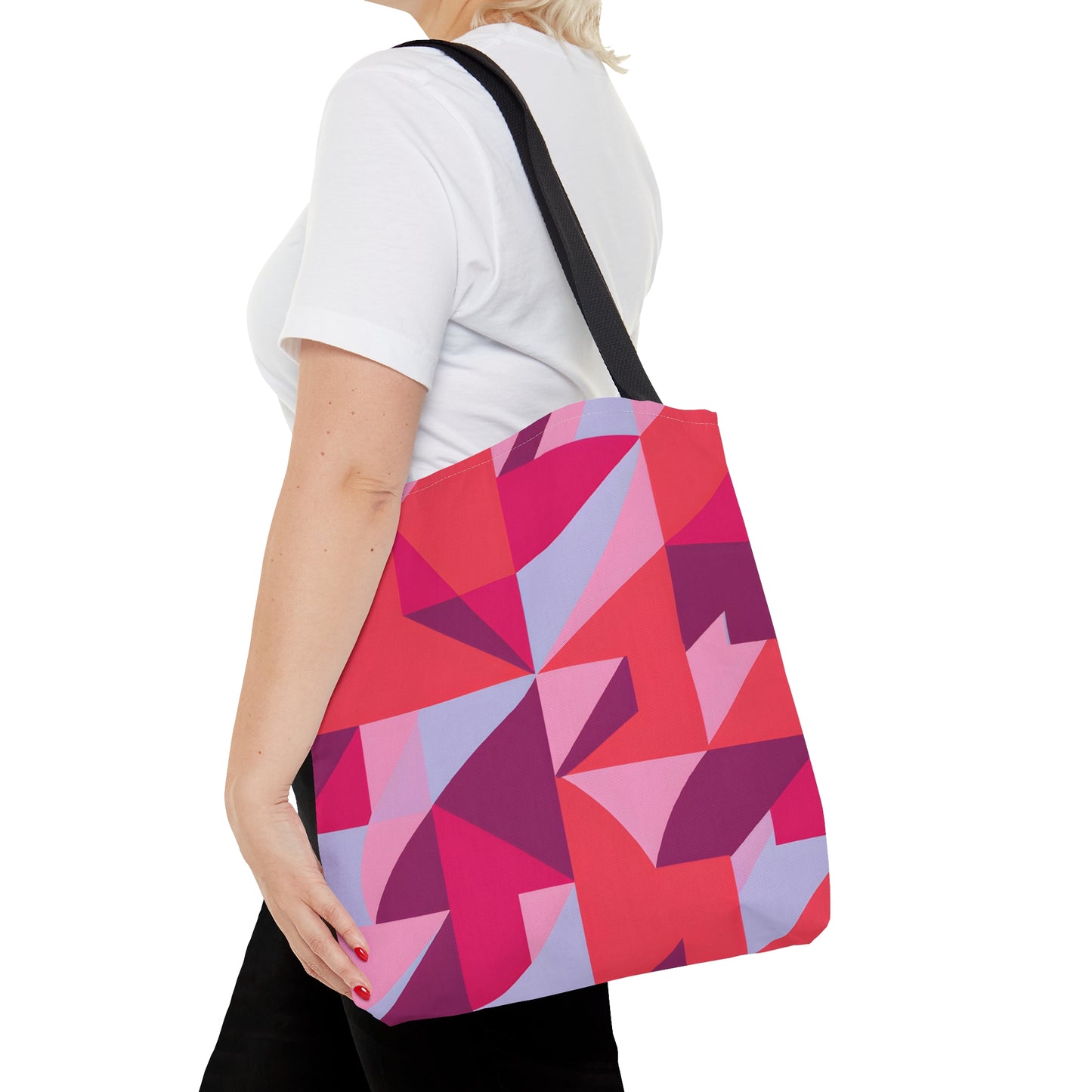 Geometric Pink City -Tote Bag