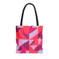 Geometric Pink City -Tote Bag