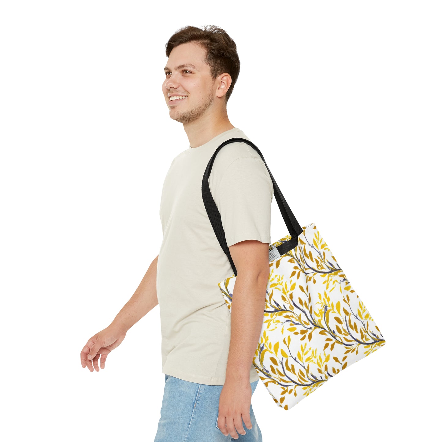 Golden Leaf Pattern -Tote Bag