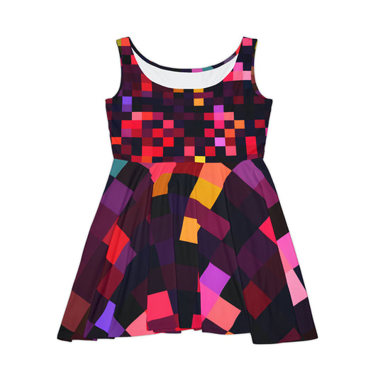 Pixel Poppin Skater Dress