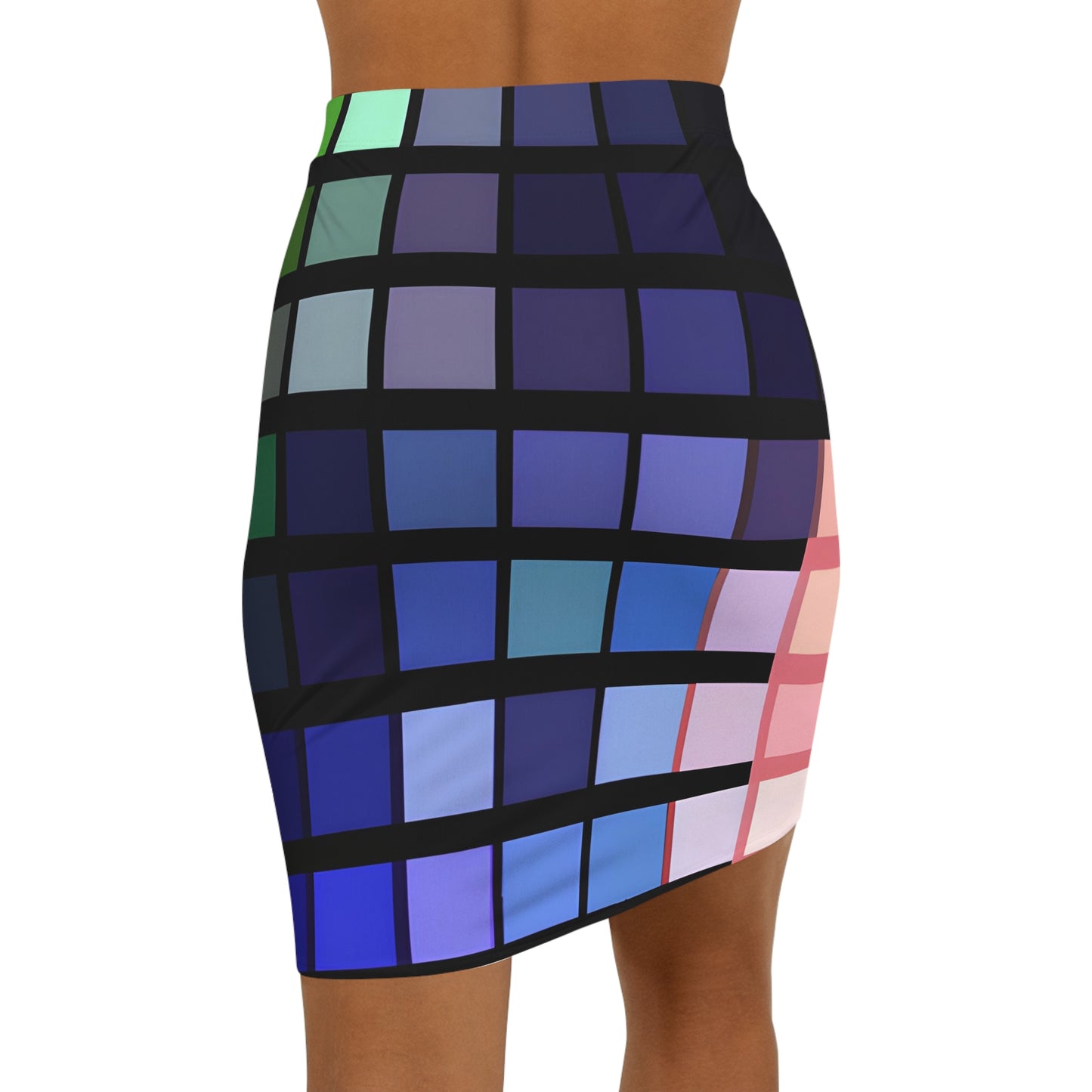 Electric Rainbow Flare Skirt