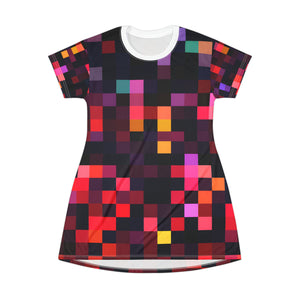 Pixel Poppin T-Shirt Dress