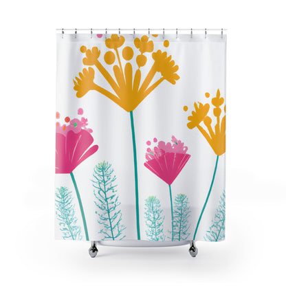 Ember Flowers -Shower Curtain