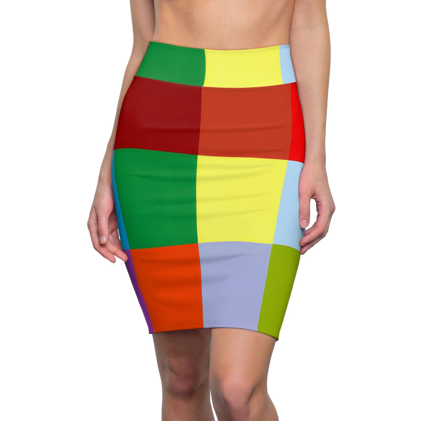 Vividly Vibrant Knee-Length Skirt