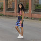 Electric Rainbow Flare Skirt