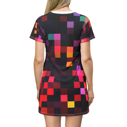 Pixel Poppin T-Shirt Dress