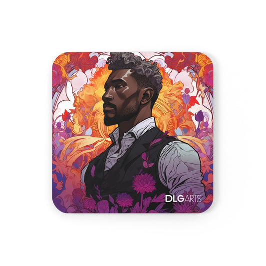 Mr. Devon -Black Nouveau Coaster Set