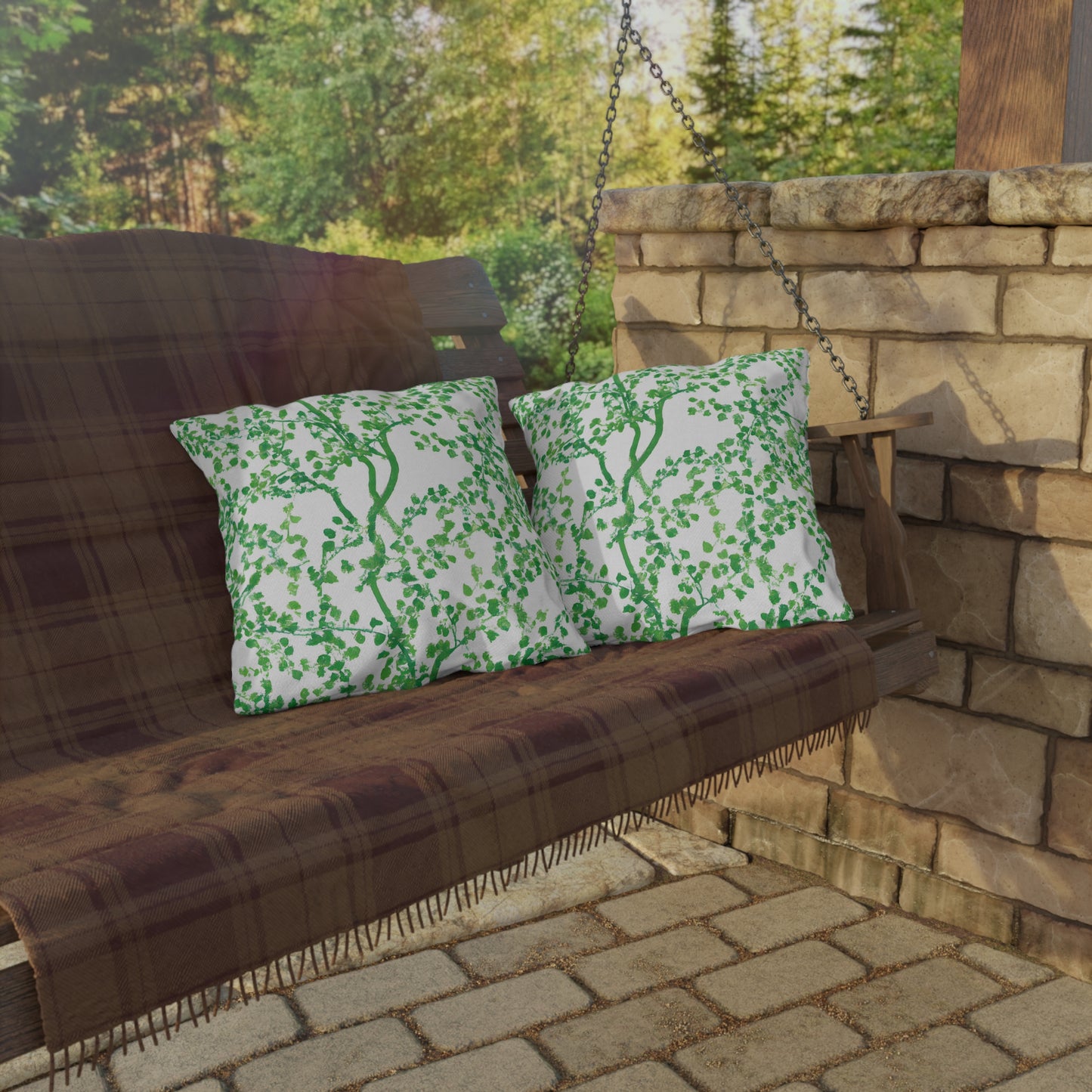 Rainbow Blossom -Outdoor Pillow