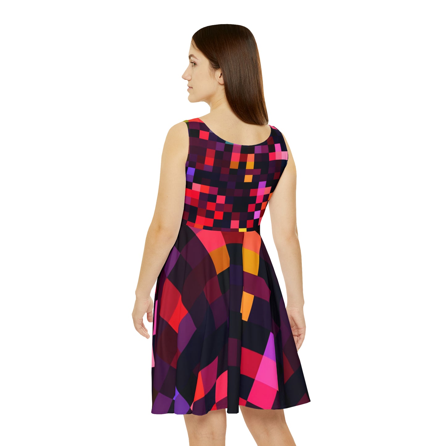 Pixel Poppin Skater Dress