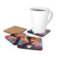 Jasper J -Black Nouveau Coaster Set