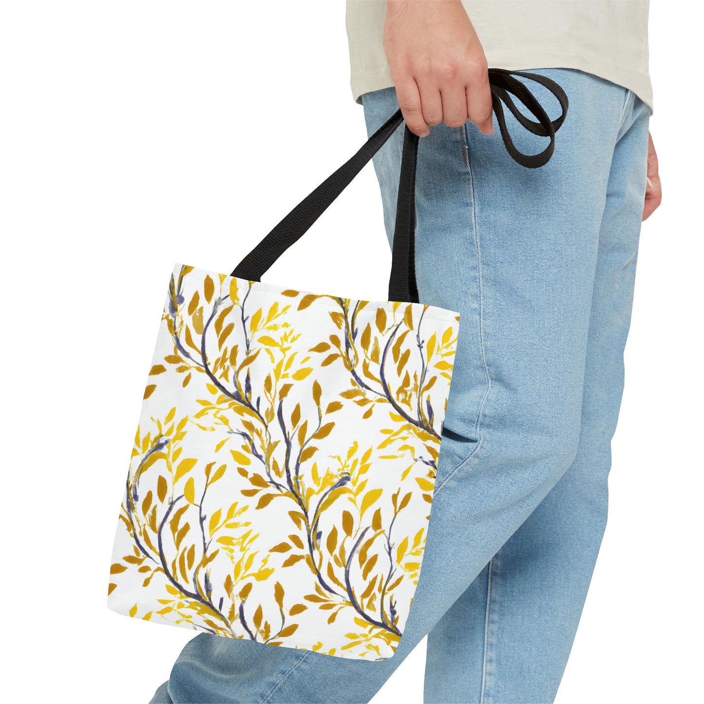 Golden Leaf Pattern -Tote Bag